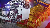 ZIRHLI ARAÇ KAZA YAPTI : 11 KİLO ALTIN KAYIPLARA KARIŞTI..
